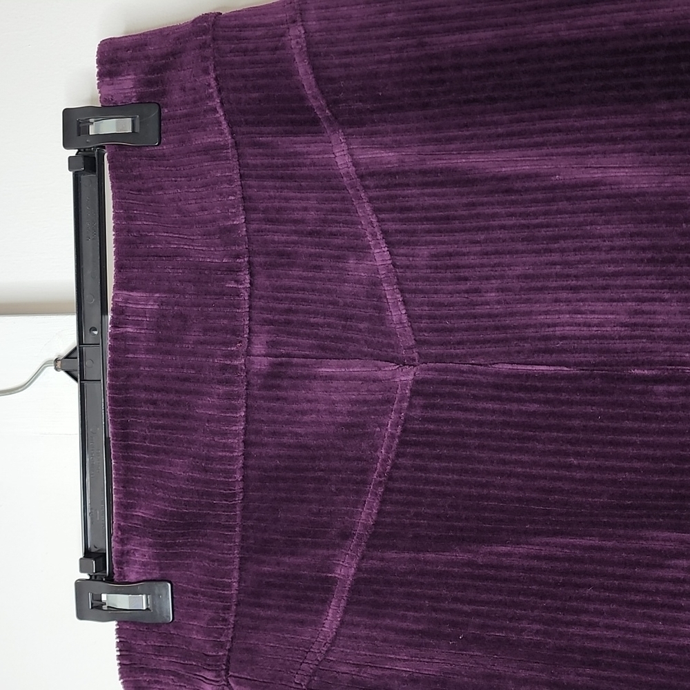 NWT Free People Roxy Purple Ribbed Pencil Midi Skirt Large - Picture 9 of 10